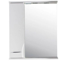 Зеркальный шкаф 65х80 см белый ясень L ASB-Mebel Альфа