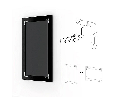 Приобрести Зеркало 72х162 см состаренное дерево с орнаментом Evoform Exclusive BY 3586 в магазине сантехники Santeh-Crystal.ru