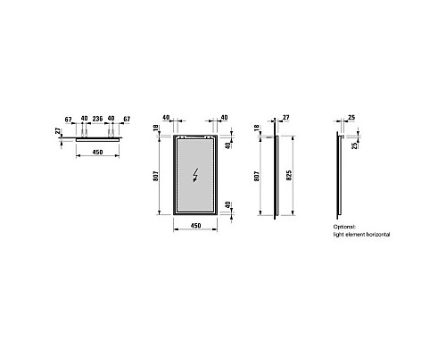 Santeh-Crystal.ru: Зеркало 45х82,5 см Laufen Frame 25 4.4740.0.900.144.1 Заказать Зеркало 45х82,5 см Laufen Frame 25 4.4740.0.900.144.1 в магазине сантехники Santeh-Crystal.ru