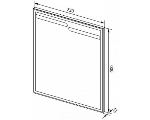 Купить Зеркало 75х90 см Aquanet Модена 00198492 в магазине сантехники Santeh-Crystal.ru