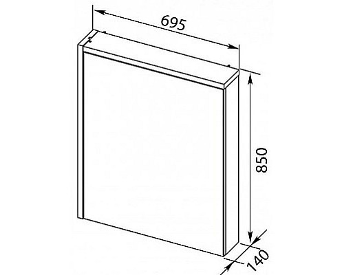 Заказать Зеркальный шкаф 69,5х85 см эвкалипт мистери/белый глянец R Aquanet Фостер 00202061 в магазине сантехники Santeh-Crystal.ru