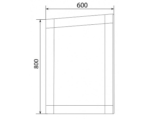 Заказать Зеркало 60х80 см оникс Marka One Glass У73243 в магазине сантехники Santeh-Crystal.ru