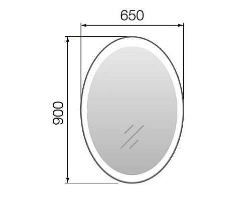 Купить Зеркало 65х90 см белый Marka One Art Light У26290 в магазине сантехники Santeh-Crystal.ru