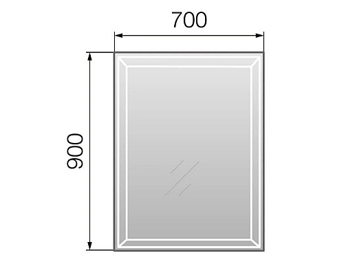 Купить Зеркало 70х90 см Marka One Classic 2 У52205 в магазине сантехники Santeh-Crystal.ru
