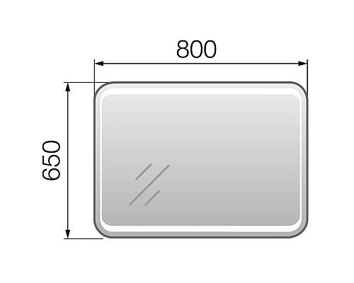 Приобрести Зеркало 80х65 см Marka One Eco У52208 в магазине сантехники Santeh-Crystal.ru