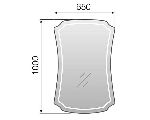 Santeh-Crystal.ru: Зеркало 65х100 см Marka One Neoclassic 2 У52206 Купить Зеркало 65х100 см Marka One Neoclassic 2 У52206 в магазине сантехники Santeh-Crystal.ru