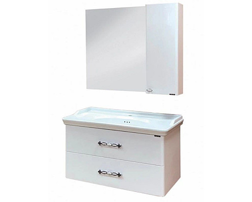 Santeh-Crystal.ru: Зеркальный шкаф 100х80 см белый глянец Comforty Неаполь 00004139023 Купить Зеркальный шкаф 100х80 см белый глянец Comforty Неаполь 00004139023 в магазине сантехники Santeh-Crystal.ru