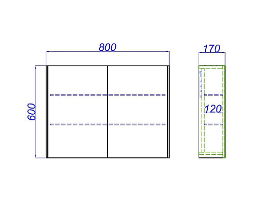 Купить Зеркальный шкаф 80х60 см дуб балтийский Aqwella 5 Stars Mobi MOB0408/ MOB0717DB/ Z в магазине сантехники Santeh-Crystal.ru