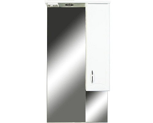 Купить Зеркальный шкаф 55х108 см белый глянец Orange Стиль St-55ZS в магазине сантехники Santeh-Crystal.ru