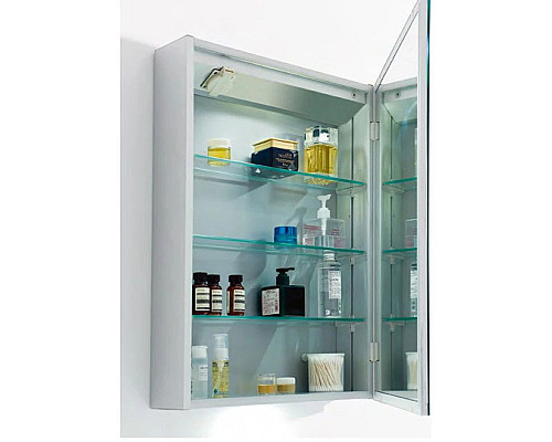 Купить Зеркальный шкаф с нижней подсветкой 60х70 см BelBagno SPC-1A-DL-BL-600 в магазине сантехники Santeh-Crystal.ru