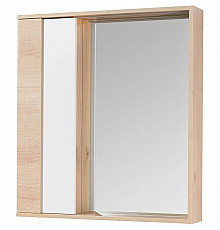 Зеркальный шкаф 75х85,2 см белый глянец/дуб эврика Акватон Бостон 1A240302BN010