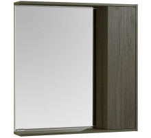 Зеркальный шкаф 80х83,3 см грецкий орех R Акватон Стоун 1A228302SXC80