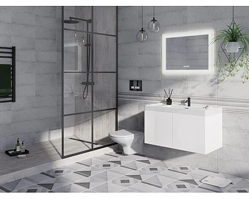 Santeh-Crystal.ru: Зеркало 100х80 см Cersanit Design LU-LED030x100-d-Os Купить Зеркало 100х80 см Cersanit Design LU-LED030x100-d-Os в магазине сантехники Santeh-Crystal.ru