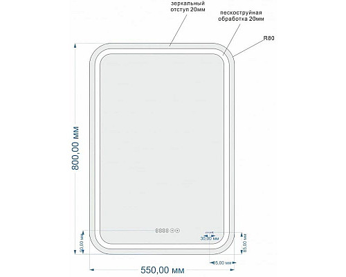 Santeh-Crystal.ru: Зеркало 55х80 см Cersanit Design Pro LU-LED050x55-p-Os Заказать Зеркало 55х80 см Cersanit Design Pro LU-LED050x55-p-Os в магазине сантехники Santeh-Crystal.ru