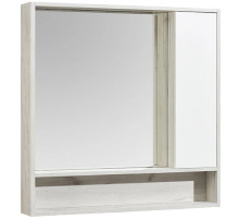 Зеркальный шкаф 100х91 см белый глянец/дуб крафт Акватон Флай 1A237802FAX10