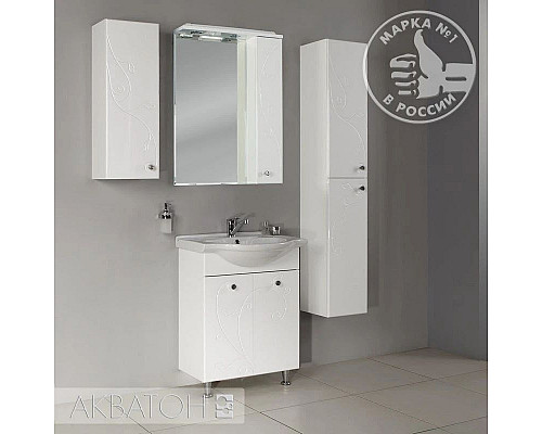 Santeh-Crystal.ru: Зеркальный шкаф 65х85 см белый глянец R Акватон Лиана 1A166202LL01R Заказать Зеркальный шкаф 65х85 см белый глянец R Акватон Лиана 1A166202LL01R в магазине сантехники Santeh-Crystal.ru