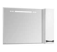 Зеркальный шкаф 100х86,8 см белый глянец R Акватон Диор 1A167902DR01R
