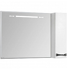Зеркальный шкаф 100х86,8 см белый глянец R Акватон Диор 1A167902DR01R