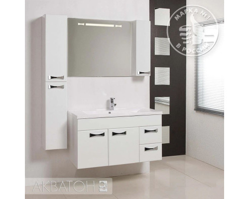 Приобрести Зеркальный шкаф 100х86,8 см белый глянец R Акватон Диор 1A167902DR01R в магазине сантехники Santeh-Crystal.ru