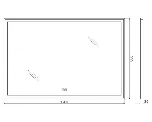 Купить Зеркало 120х80 см BelBagno SPC-GRT-1200-800-LED-TCH-WARM в магазине сантехники Santeh-Crystal.ru