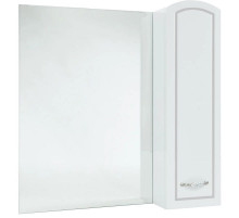 Зеркальный шкаф 68х80 см белый глянец серебряная патина R Bellezza Амелия 4610311001397