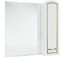 Зеркальный шкаф 78х80 см белый глянец золотая патина R Bellezza Амелия 4610313001388