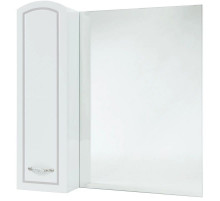 Зеркальный шкаф 78х80 см белый глянец серебряная патина L Bellezza Амелия 4610313002392