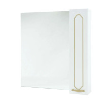 Зеркальный шкаф 74х80 см белый глянец золотая патина L/R Bellezza Тиффани 4610512000380