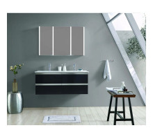 Зеркальный шкаф 100х70 см алюминий Esbano ES-3819