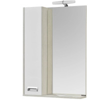 Зеркальный шкаф 60х85 см белый глянец/дуб сомерсет L Акватон Бекка 1A214602BAC20