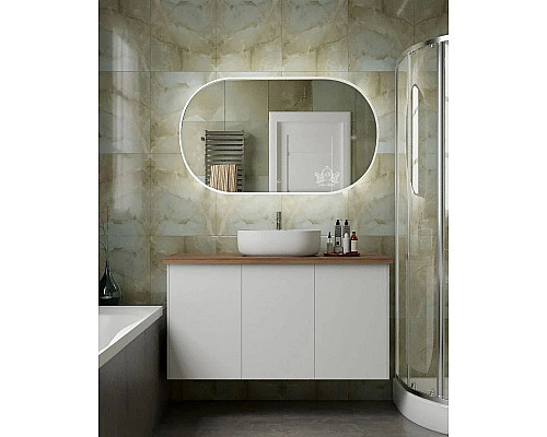 Купить Зеркало 70х120 см Art&Max Bari AM-Bar-700-1200-DS-F-White в магазине сантехники Santeh-Crystal.ru