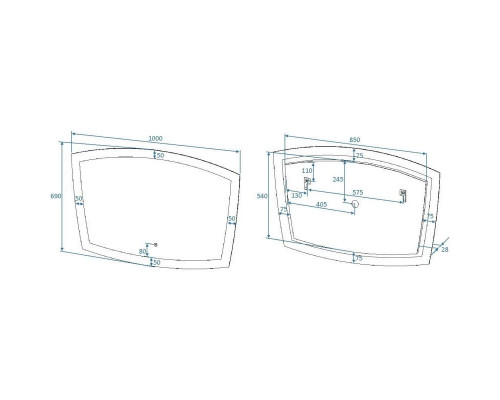 Заказать Зеркало 100х69 см Art&Max Roma AM-Rom-1000-700-DS-F в магазине сантехники Santeh-Crystal.ru