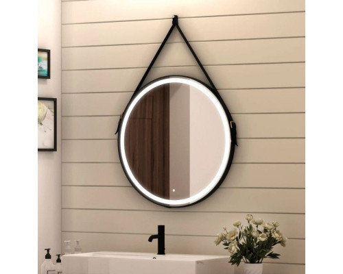 Купить Зеркало 65х65 см Art&Max Milan AM-Mil-650-DS-F-Nero в магазине сантехники Santeh-Crystal.ru