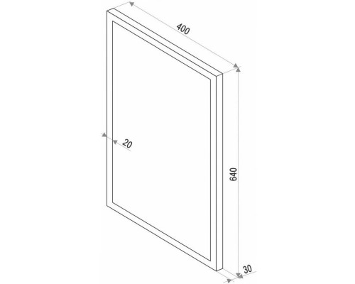 Купить Зеркало 40х64 см Art&Max Famili AM-Fam-400-640-DS-F в магазине сантехники Santeh-Crystal.ru
