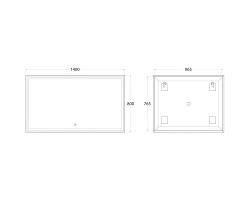 Приобрести Зеркало 140х80 см Art&Max Monza AM-Mon-1400-800-DS-F в магазине сантехники Santeh-Crystal.ru