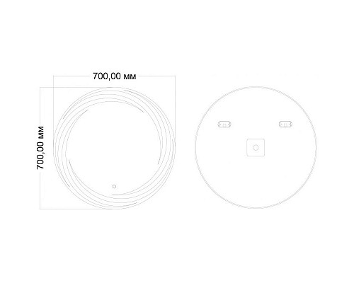 Приобрести Зеркало 70х70 см Art&Max Romantic AM-Rom-700-700-DS-F в магазине сантехники Santeh-Crystal.ru