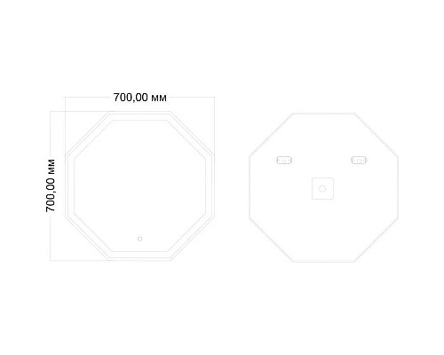 Приобрести Зеркало 70х70 см Art&Max Argo AM-Arg-700-700-DS-F в магазине сантехники Santeh-Crystal.ru