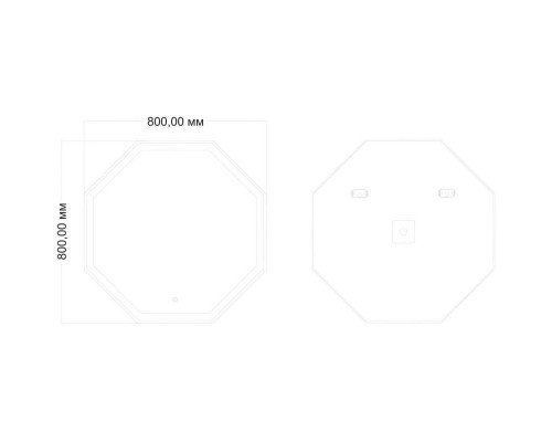 Купить Зеркало 80х80 см Art&Max Argo AM-Arg-800-800-DS-F в магазине сантехники Santeh-Crystal.ru