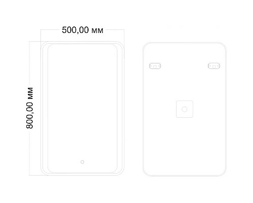 Приобрести Зеркало 50х80 см Art&Max Elegant AM-Ele-500-800-DS-F в магазине сантехники Santeh-Crystal.ru