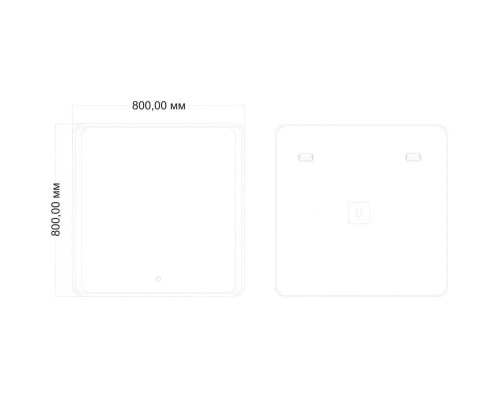 Купить Зеркало 80х80 см Art&Max Elegant AM-Ele-800-800-DS-F в магазине сантехники Santeh-Crystal.ru