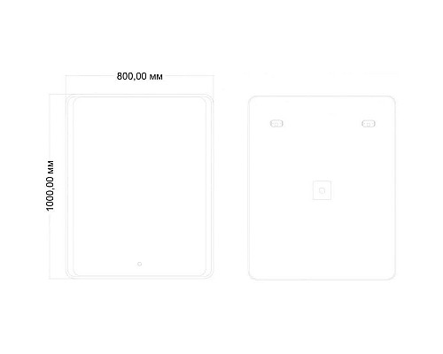 Купить Зеркало 80х100 см Art&Max Elegant AM-Ele-800-1000-DS-F в магазине сантехники Santeh-Crystal.ru