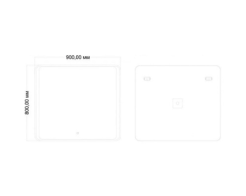 Приобрести Зеркало 90х80 см Art&Max Elegant AM-Ele-900-800-DS-F в магазине сантехники Santeh-Crystal.ru