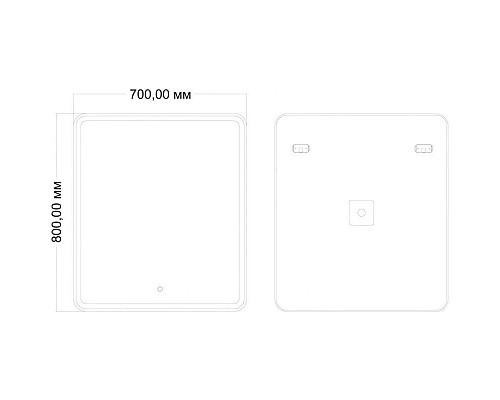 Заказать Зеркало 70х80 см Art&Max Vita AM-Vit-700-800-DS-F в магазине сантехники Santeh-Crystal.ru