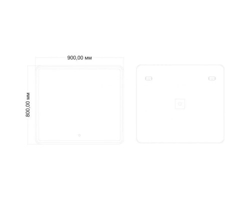 Приобрести Зеркало 90х80 см Art&Max Vita AM-Vit-900-800-DS-F в магазине сантехники Santeh-Crystal.ru