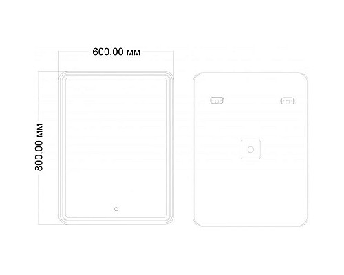 Купить Зеркало 60х80 см Art&Max Tito AM-Tit-600-800-DS-F в магазине сантехники Santeh-Crystal.ru