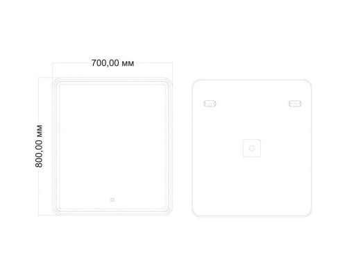 Приобрести Зеркало 70х80 см Art&Max Tito AM-Tit-700-800-DS-F в магазине сантехники Santeh-Crystal.ru