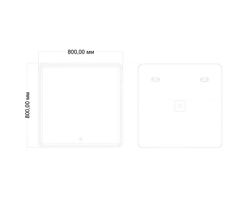 Приобрести Зеркало 80х80 см Art&Max Tito AM-Tit-800-800-DS-F в магазине сантехники Santeh-Crystal.ru