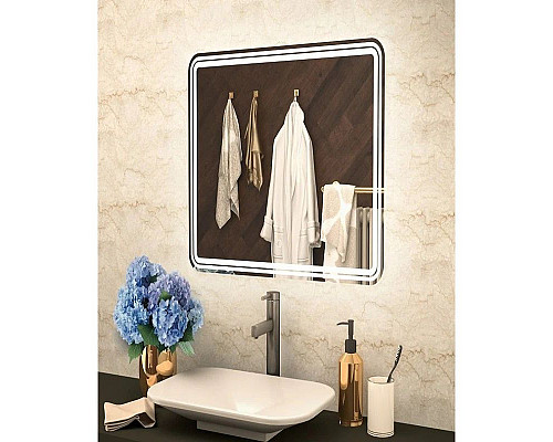 Приобрести Зеркало 80х80 см Art&Max Tito AM-Tit-800-800-DS-F в магазине сантехники Santeh-Crystal.ru