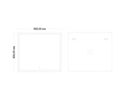 Купить Зеркало 90х80 см Art&Max Tito AM-Tit-900-800-DS-F в магазине сантехники Santeh-Crystal.ru