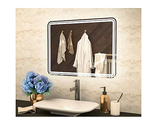 Купить Зеркало 90х80 см Art&Max Tito AM-Tit-900-800-DS-F в магазине сантехники Santeh-Crystal.ru